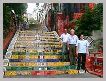 Visite guidée français escalier Lapa Rio de Janeiro