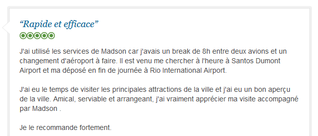 guide francophone lors d'une visite guidée en français à Rio de Janeiro